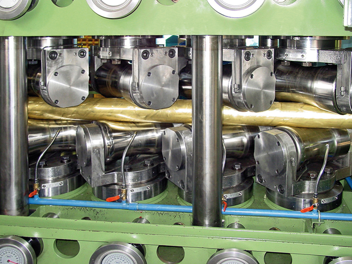 EJP 10-Walzen-Rohrrichtmaschine Stahl 10-roll tube straightener steel
